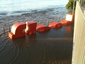 Richard Tipping's sculpture "Watermark" (2000) was not intended to be underwater in Brisbane, Australia. But water does rise.